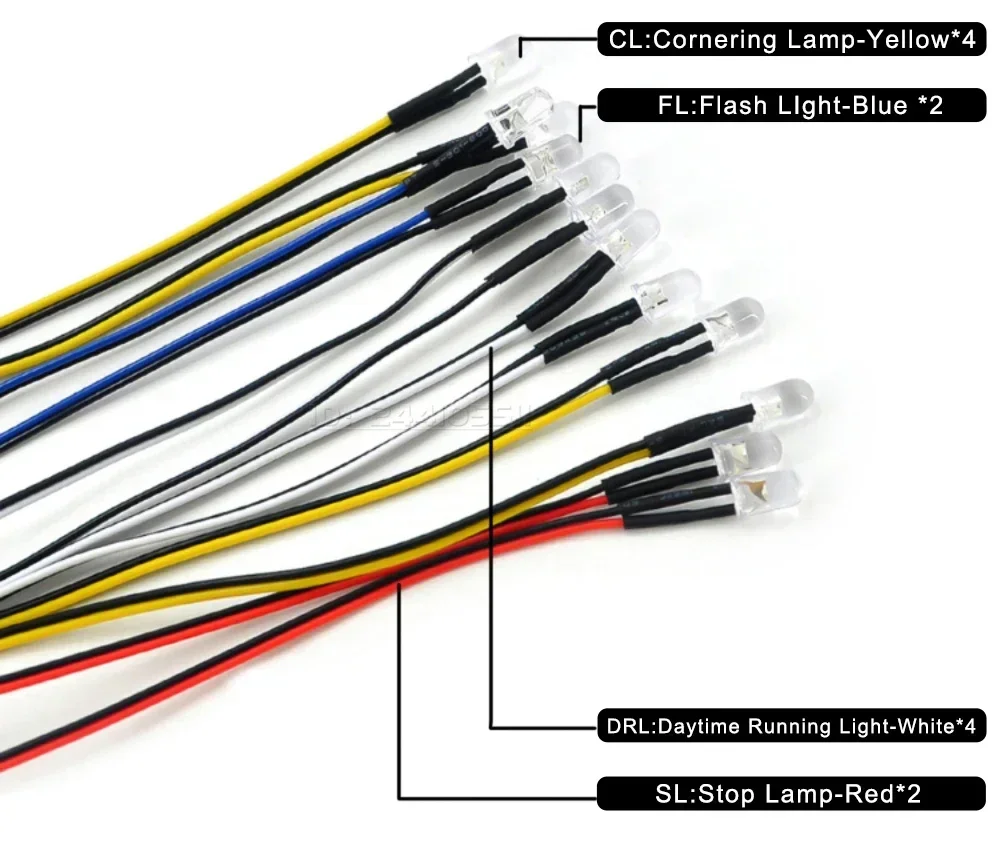 HOTRC F-01A F-01AT 8-канальный 2 4 ГГц гироскопический приемник 12 светодиодов лампа