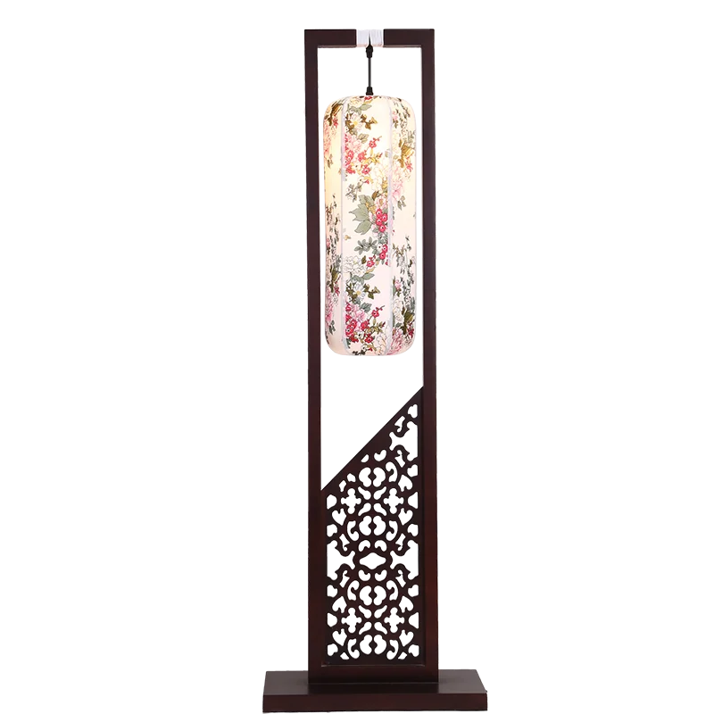 

Напольная Лампа Xl в китайском стиле, вертикальная настольная лампа из массива дерева с дистанционным управлением и затемнением