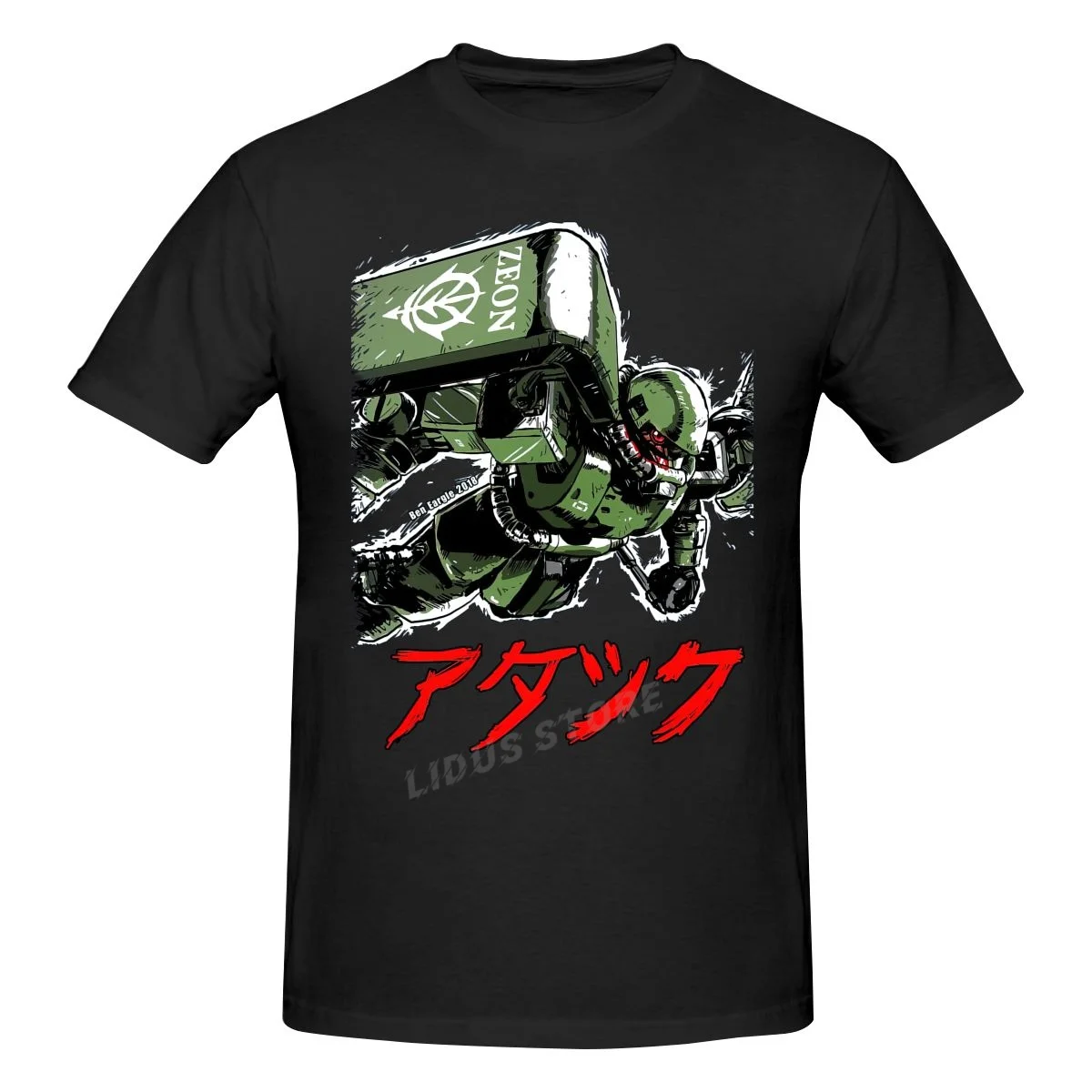 

Zaku Attack MOBILE SUIT GUNDAM Ofertas T shirt Harajuku Clothing Short Sleeve Cotton Streetwear Graphic Tshirt Tees