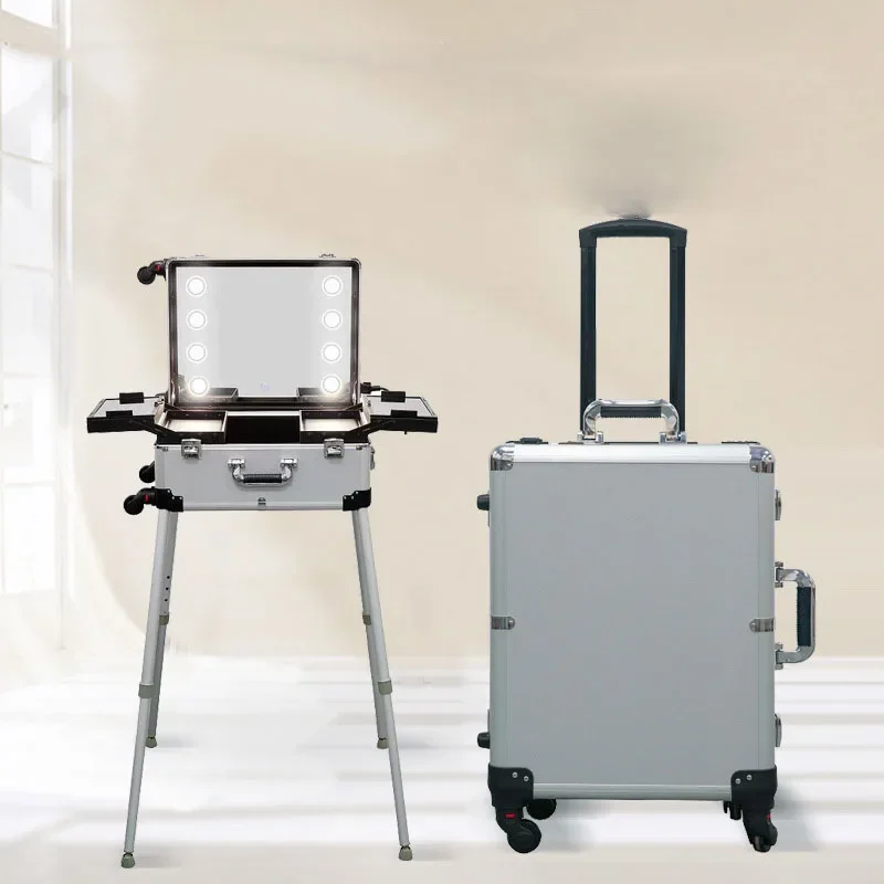 22 дюйма вместительная профессиональная тележка с подсветкой для макияжа