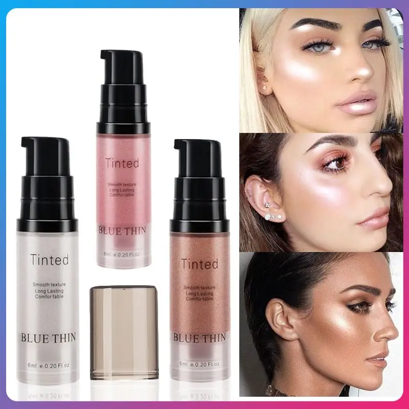 

3 Colors Highlighter Makeup Gold Liquid Face Eye Contour Brightener Glow Shimmer Liquid Foundation Bronzers Palette Makeup TSLM2