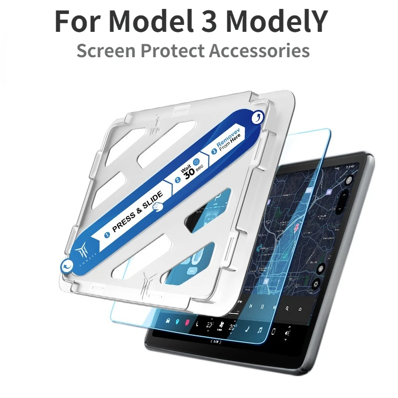 

For Tesla Model 3 Model Y Tempered Film Car Screen Protector Model 3 Center Console Tempered Glass Full Cover Protection 2017-22