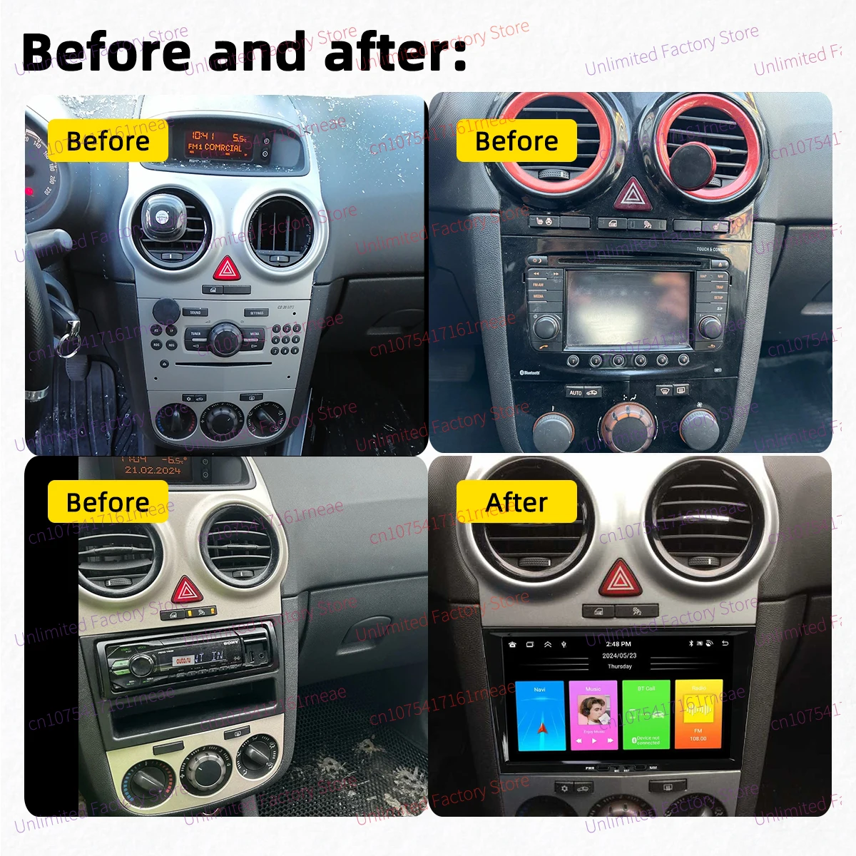 Фото 8-дюймовый экран, стереосистема для Opel Corsa D 2007-2014, Carplay, автомагнитола 2 Din, Android, GPS, Wi-Fi, автомобильная мультимедийная система №2