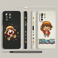 one piece luffy hot for xiaomi redmi note 11 11s 10 10s 9 9s 9t 8 8t 7 5 pro 4g 5g liquid left rope phone case cover coque capa
