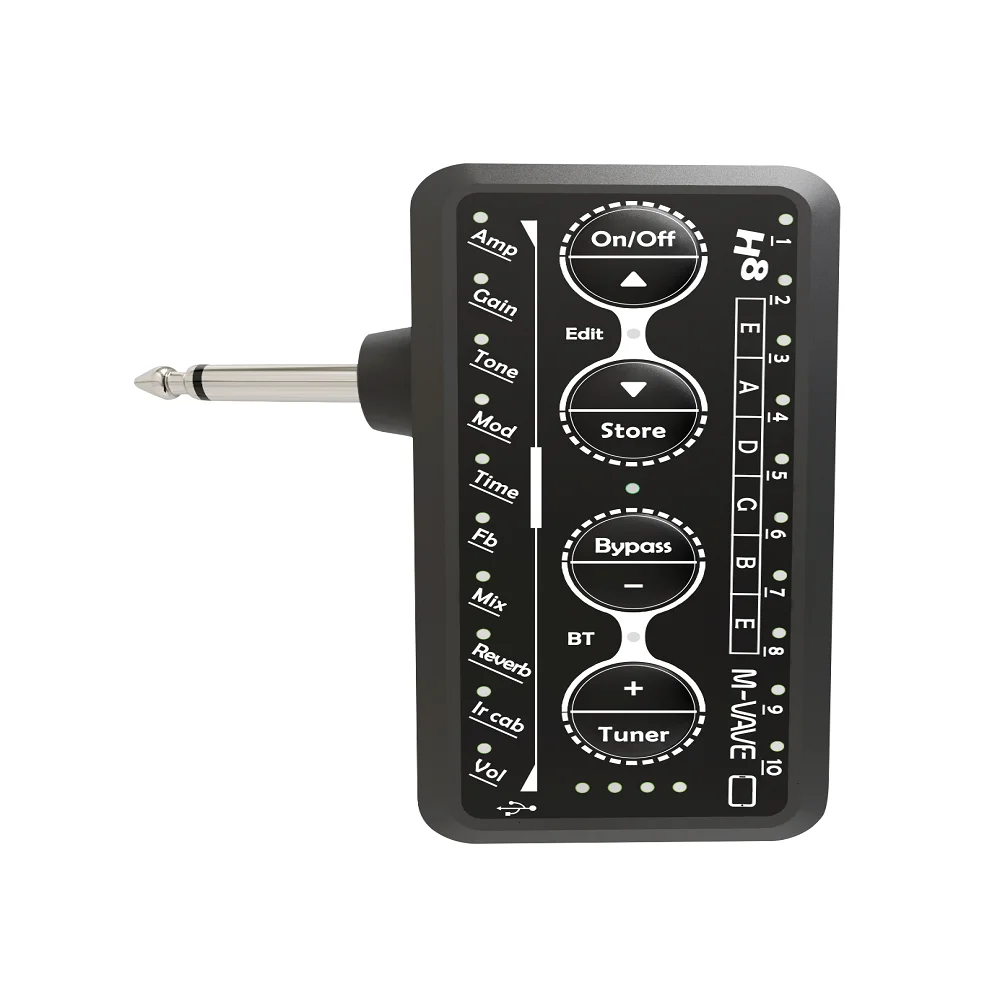 

M-VAVE для гитары, Pa-1, мини-усилитель для наушников, комбинированный усилитель, акустическая электрическая бас-звуковая плата с педалью задерж...