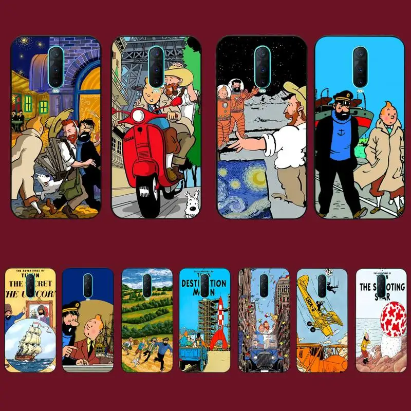 

Anime Tintines Phone Case for Vivo Y91C Y11 17 19 17 67 81 Oppo A9 2020 Realme c3