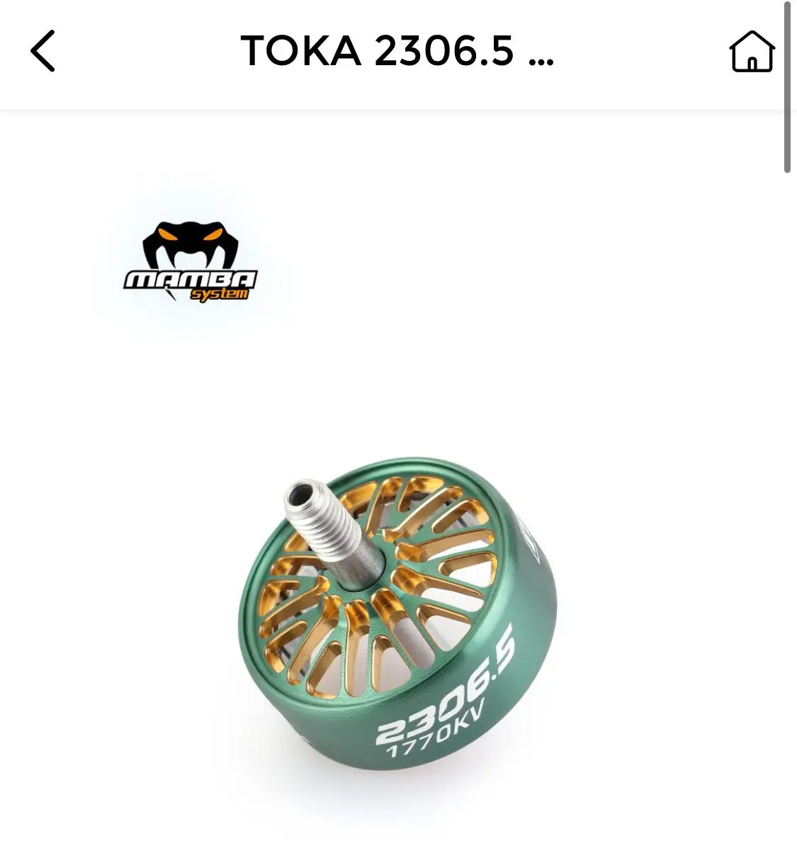 1 шт., серебристый Diatone Mamba Toka 2207,5 2306,5, колокольчик с двигателем KV1700 1650KV 1770KV 2770KV 2450KV 2650KV