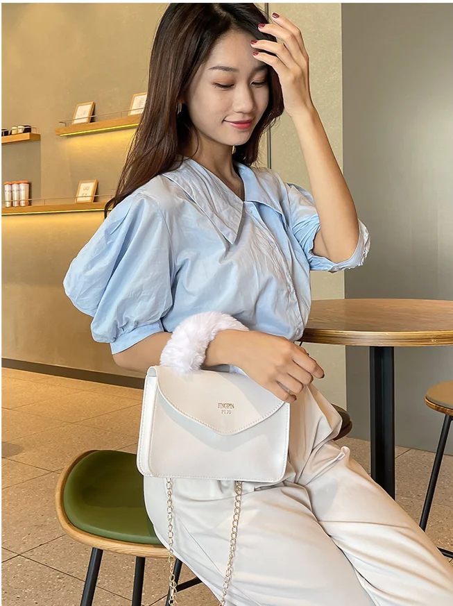 Faux Fur Tote Bag for Women 2023 New Soft Furry Plush Crossbody Bags Designer Top-handle Handbags Warm Purses Bolsa Feminina