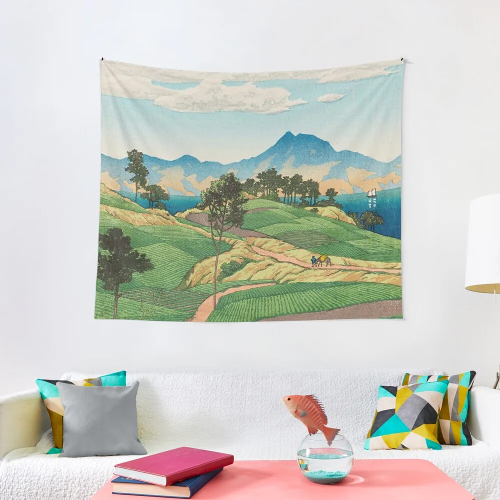 Onsengadake Видимый из амакузы от Kawase Hasui Восстановленный гобелен украшение для дома