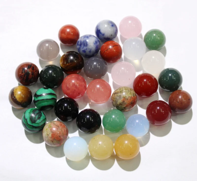 

Wholesale 50pcs Natural Stone Bead Agates Crystal Lapis 10mm No Hole Beads Round Beads for Jewelry Making Supplies