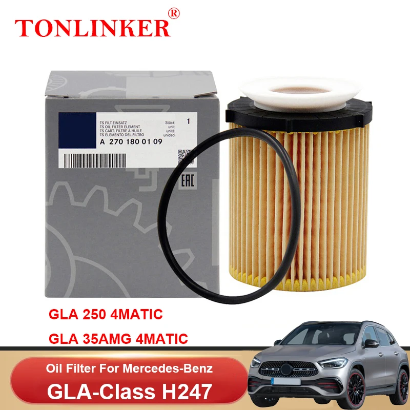 

Масляный фильтр TONLINKER A2701800109 для Mercedes Benz GLA Class H247 2020 2021 2022 GLA 250 AMG 35 4matic M260, автомобильные аксессуары