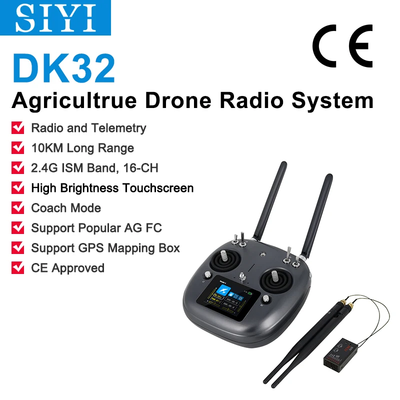 10KM SIYI DK32 радиосистема передатчик 2 4G 16CH пульт дистанционного управления с