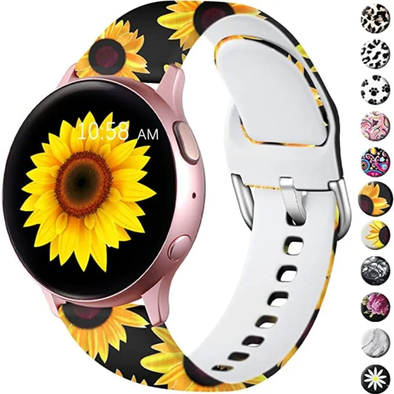 

Band For Samsung Galaxy Watch 5 pro/4 classic/gear s3 frontier Printed Bracelet huawei/Amazfit gtr-GTS-4-2e-3-Pro strap 20/22mm