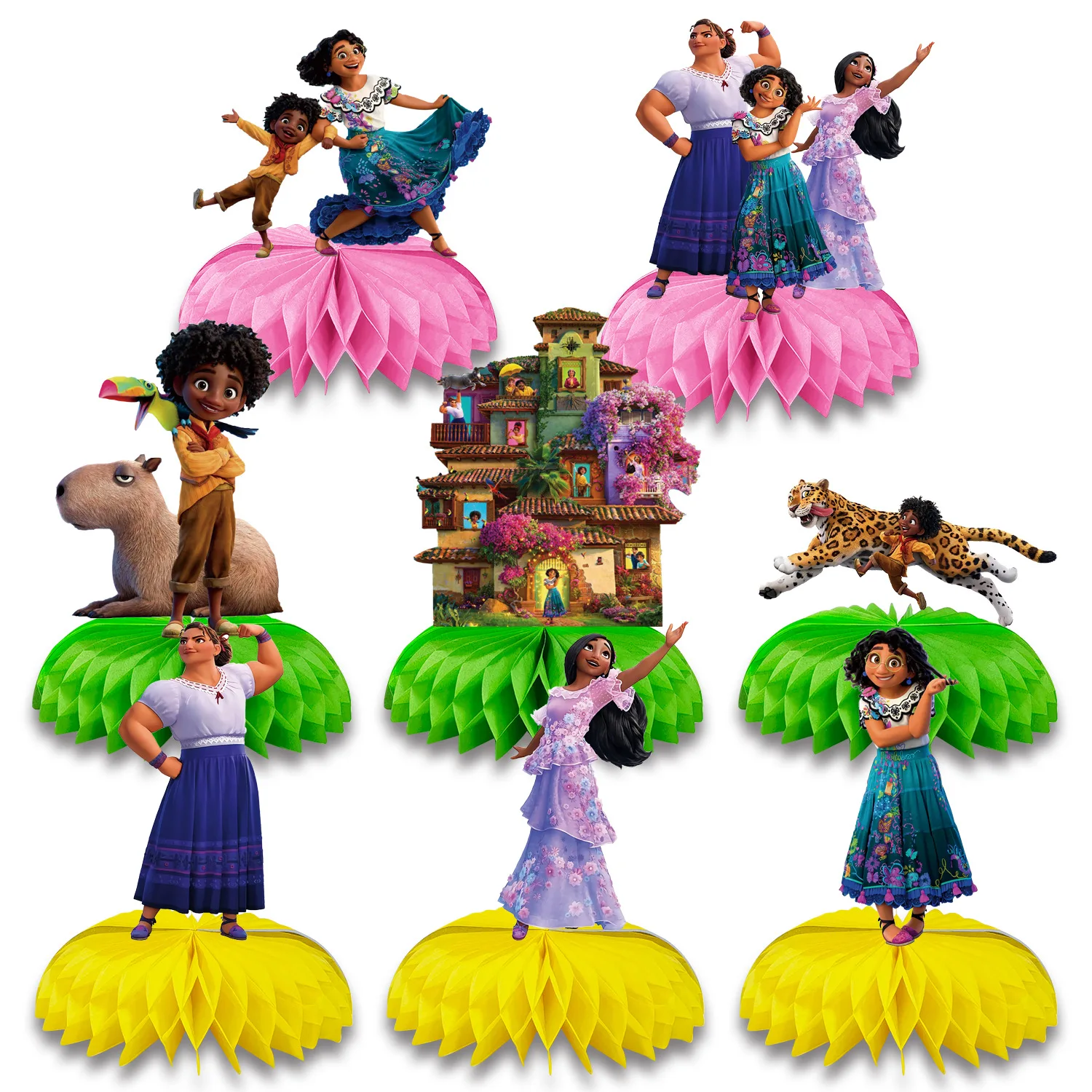 

Disney Encanto Theme Party Decoration Supplies Desktop Decoration Happy Birthday Party Honeycomb Decoration Kids Gifts Supplies