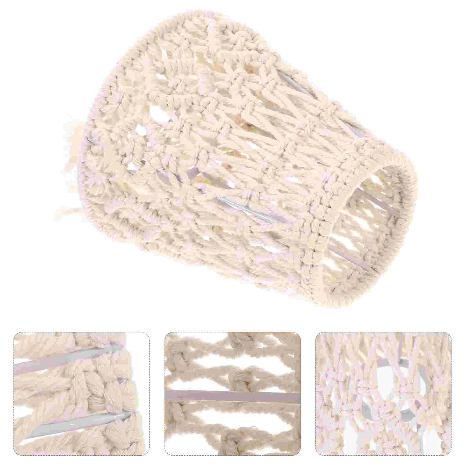 

Boho Lampshade Light Lampshades for Small Desk Bohemian Cover Cotton Rope Replacement