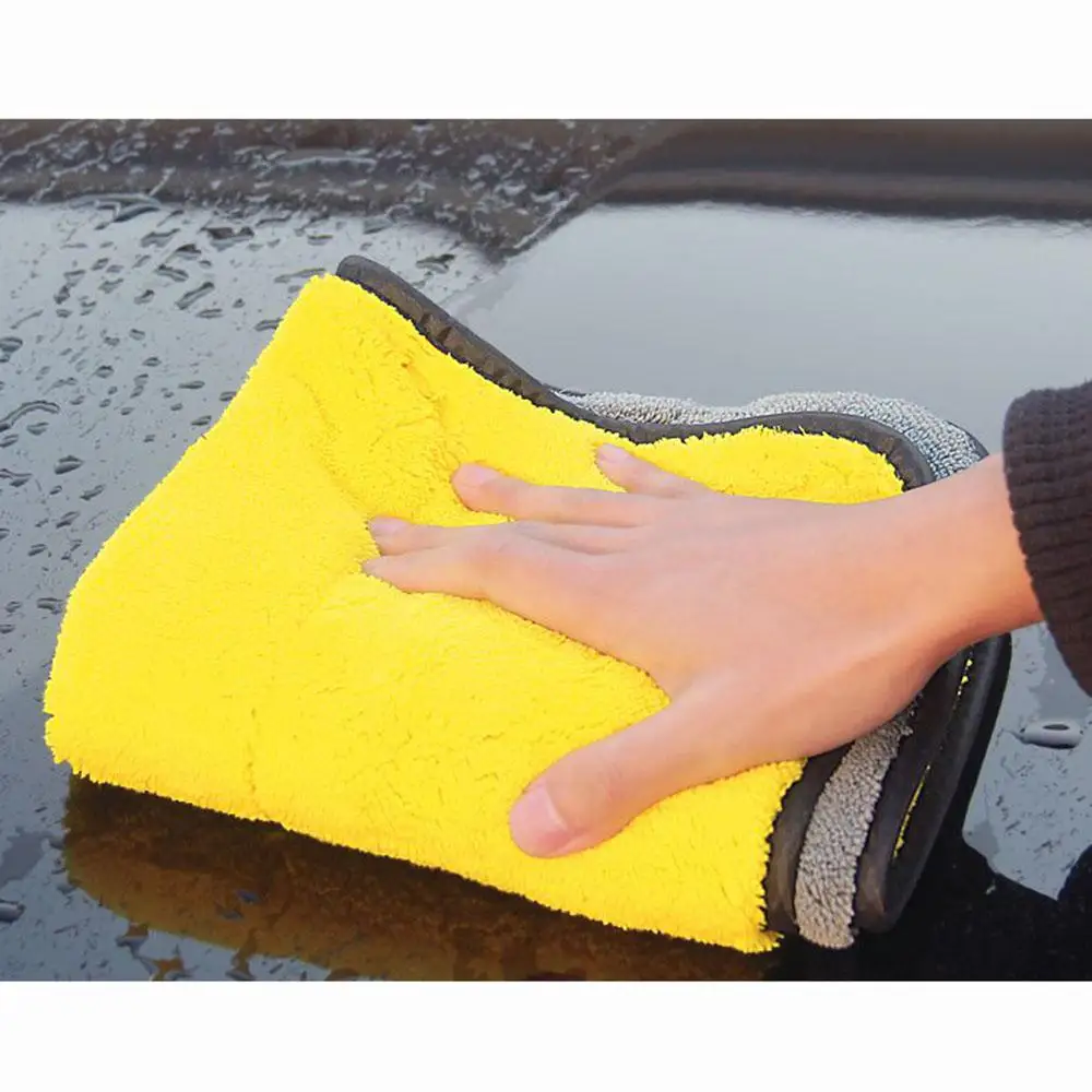 

Car Wash Towel Clean Towels Microfiber Towel Drying Cloth Hemming Detailing Super Absorbent Soft Thick for Car Care Wax Polish