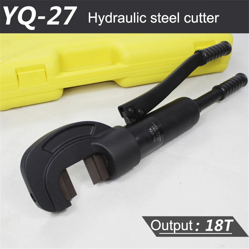 

YQ-27 Hydraulic Steel Cutter Hydraulic Tool Cutting Machine Steel Bar Cutter Manual Pliers Hydraulic Rebar Cutter 18T 4-27mm