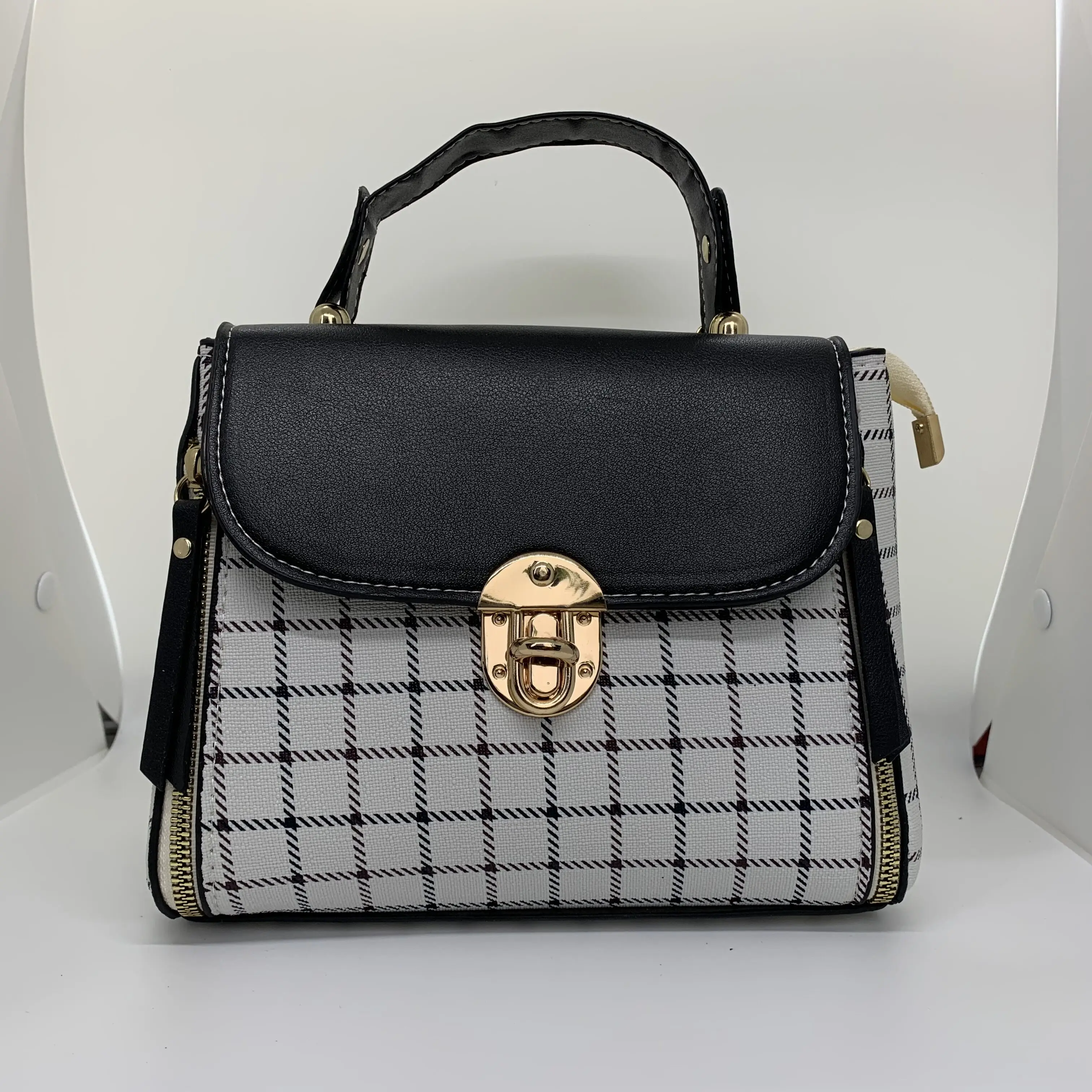 Корейская модная клетчатая женская сумка через плечо Диагональная Сумка Baoge 22x12x17