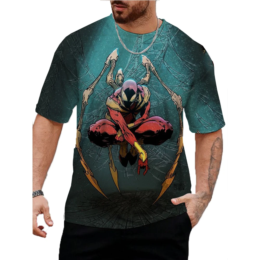 Disney Marvel Spider Man T-shirts Men's Street Summer Fashion Men Women Casual T-shirt Streetwear Aesthetic Hipster Tshirt Top