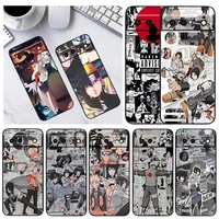 manga style naruto art for google pixel 6 pro 6a 5a 5 4 4a xl 5g black phone case shockproof shell soft fundas coque capa