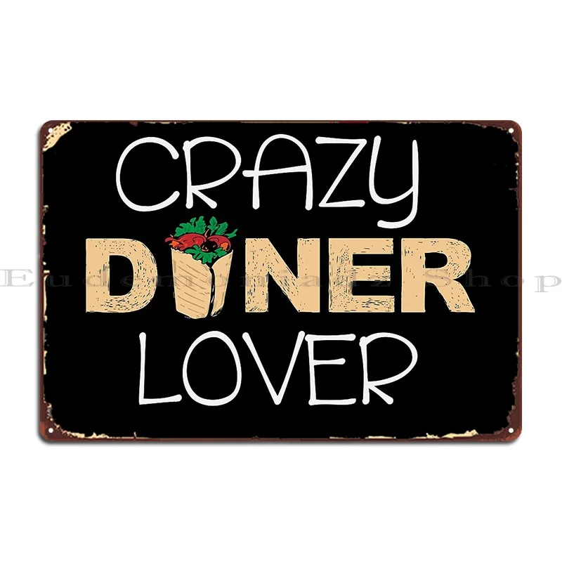 Crazy Doner Lover Kebap Pita Durum Kebab Турецкий металлический знак Клубный бар Забавный клуб