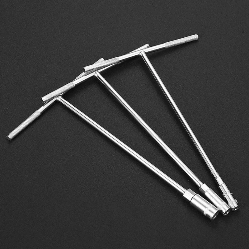 

8/10/13mm T Type Universal Socket Wrench Steel Spanner Hand Tools For Car Repair Hexagon Socket Wrench Maintenance Drop Shipping