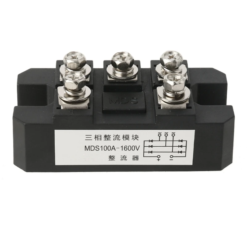 

MDS100A 3-Phase Diode Bridge Rectifier 100A Amp 1600V MDS100-16 MDS100A1600V MDS100A 1600V Diode Module Copper Plate