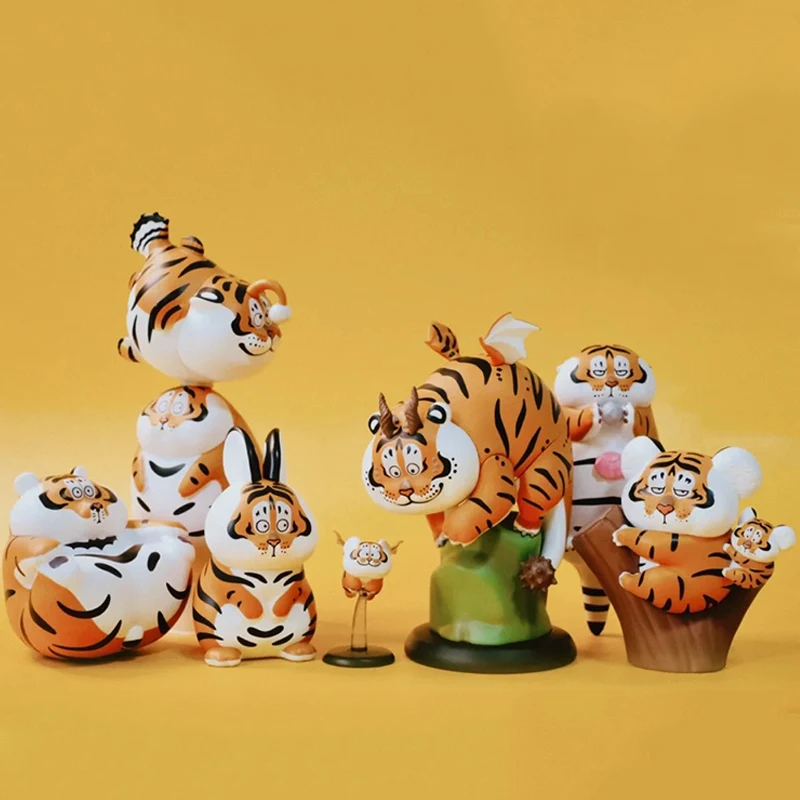 Игрушки разные модели толстый тигр 2 поколения глухая коробка подарок в коробке -