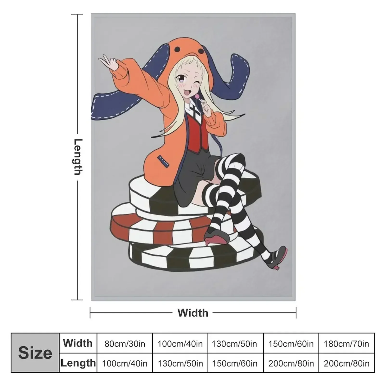 Kakegurui-Runa Yomozuki пледы для декоративного дивана манга одеяла