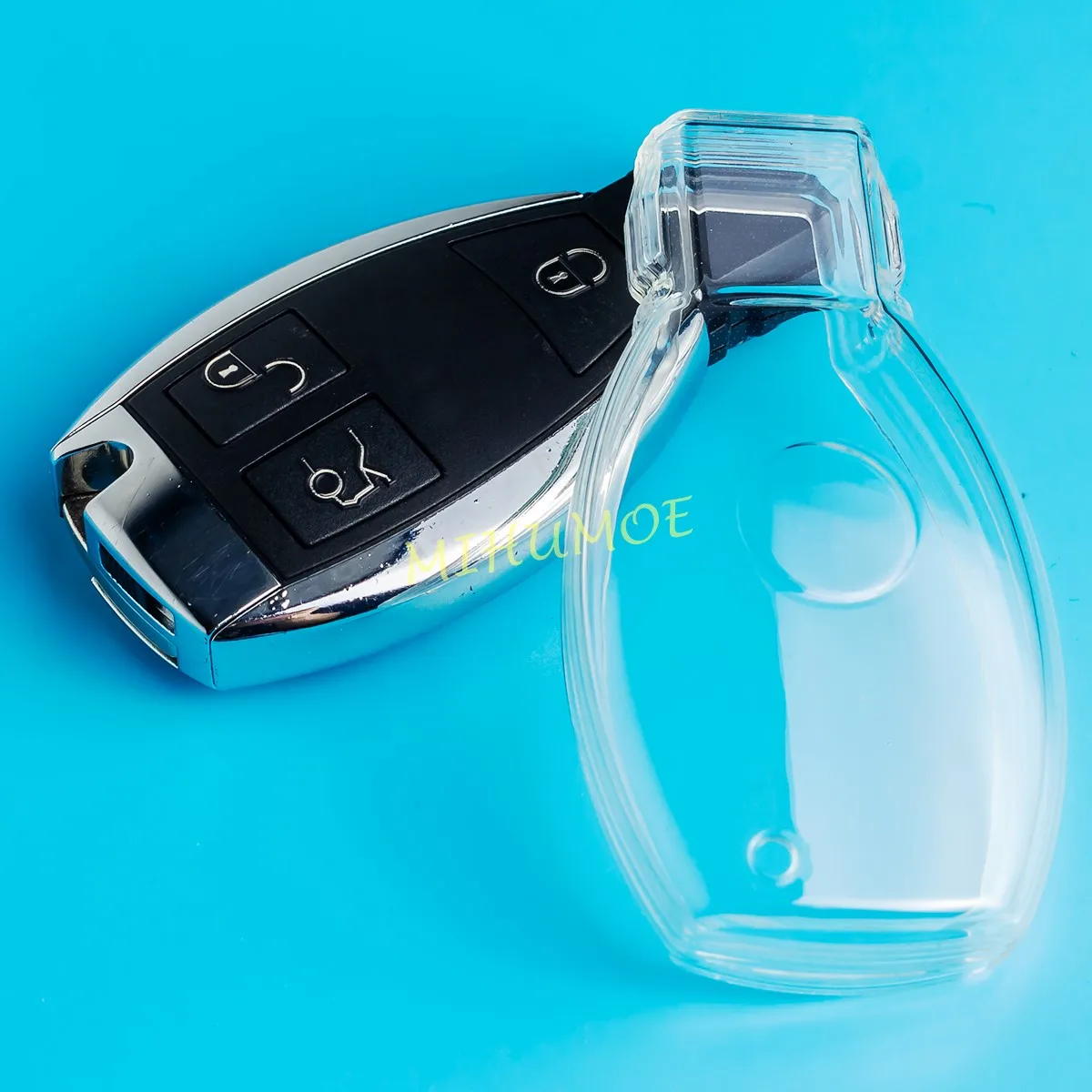 

For Mercedes Benz Transparent Clear Car Key Fob Cover Case Holder Bag Accessories