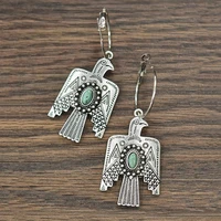 2022 new retro eagle pendant dangle earrings for women ethnic statement drop earrings stone cute bird earrings free shipping
