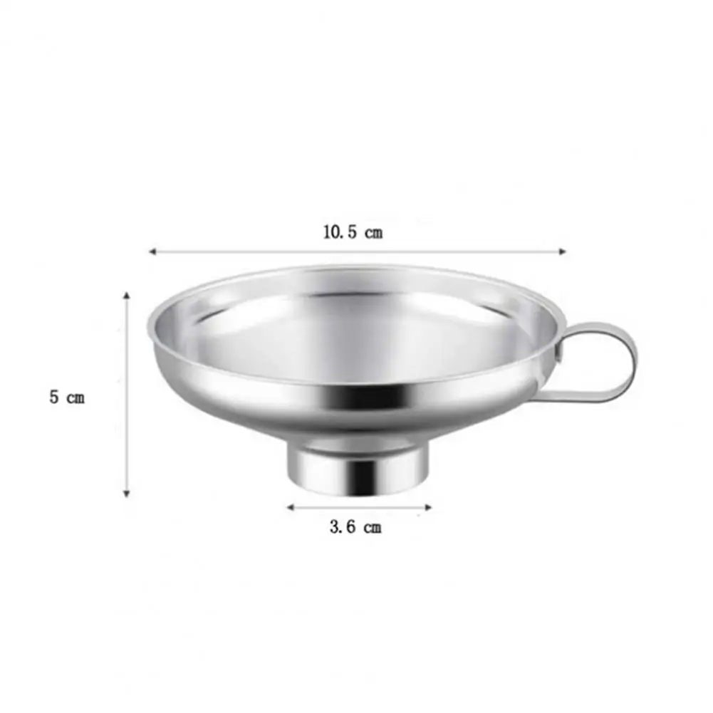 

Helpful Premium High Strength Wide Mouth Canning Funnel Metal Hopper Kitchen Gadget Stainless Steel Funnel for Indoor