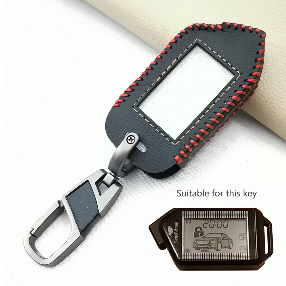 

Кожаный чехол для ключей с ЖК-дисплеем и пультом дистанционного управления для Scher-Khan Mobicar A B 1 2 3 M10 M20, корпус двусторонней автомобильной системы сигнализации