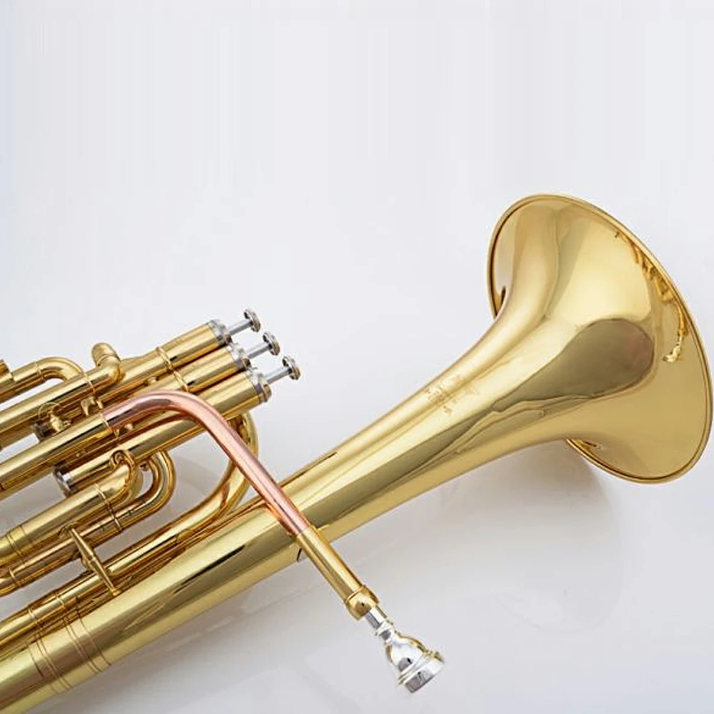 Альтовая труба Eflat Латунь Лакированный золотой альт-рог 3 вертикальный ключ