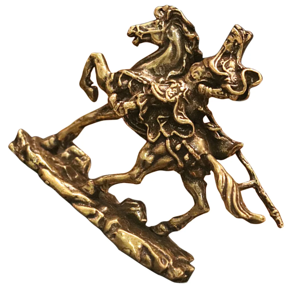 

Statue Guan Gong Chinese Brass Decor Lucky Sculpture God Fortune Good Figurine Figurines Yu Kwan Figure Kung Fengshui Desktop
