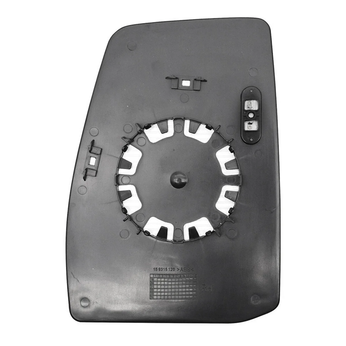 Стекло бокового зеркала на крыле автомобиля с подогревом и опорной пластиной для