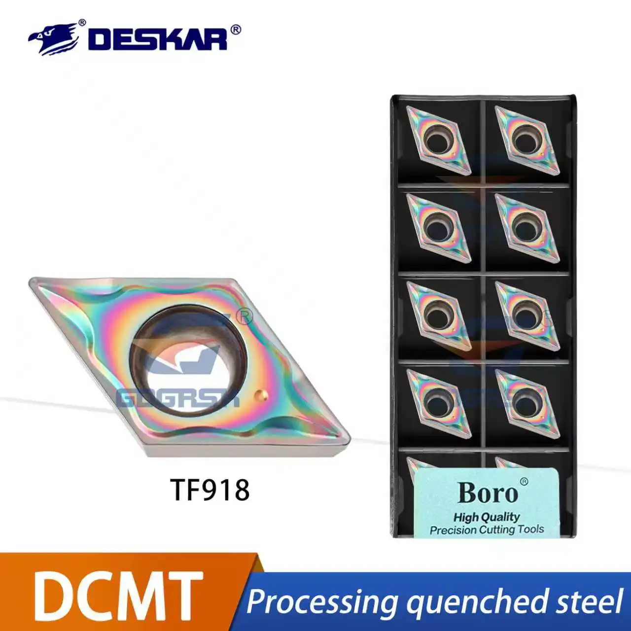 

DESKAR токарные пластины DCMT11T304-LM DCMT070204-LM TF918 для закаленной стали