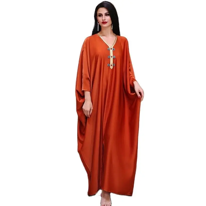 

Dubai Arabic Muslim Abaya Dress For Women Fall 2022 Champagne Moroccan Kaftan Hooded Robe Turkish Islamic Jalabiya