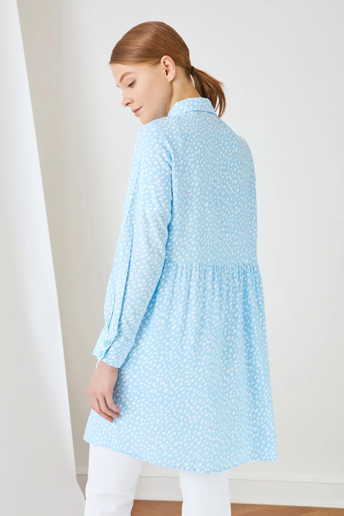 

Blue Collar Tunic Muslim Tunic 2021 Fashion