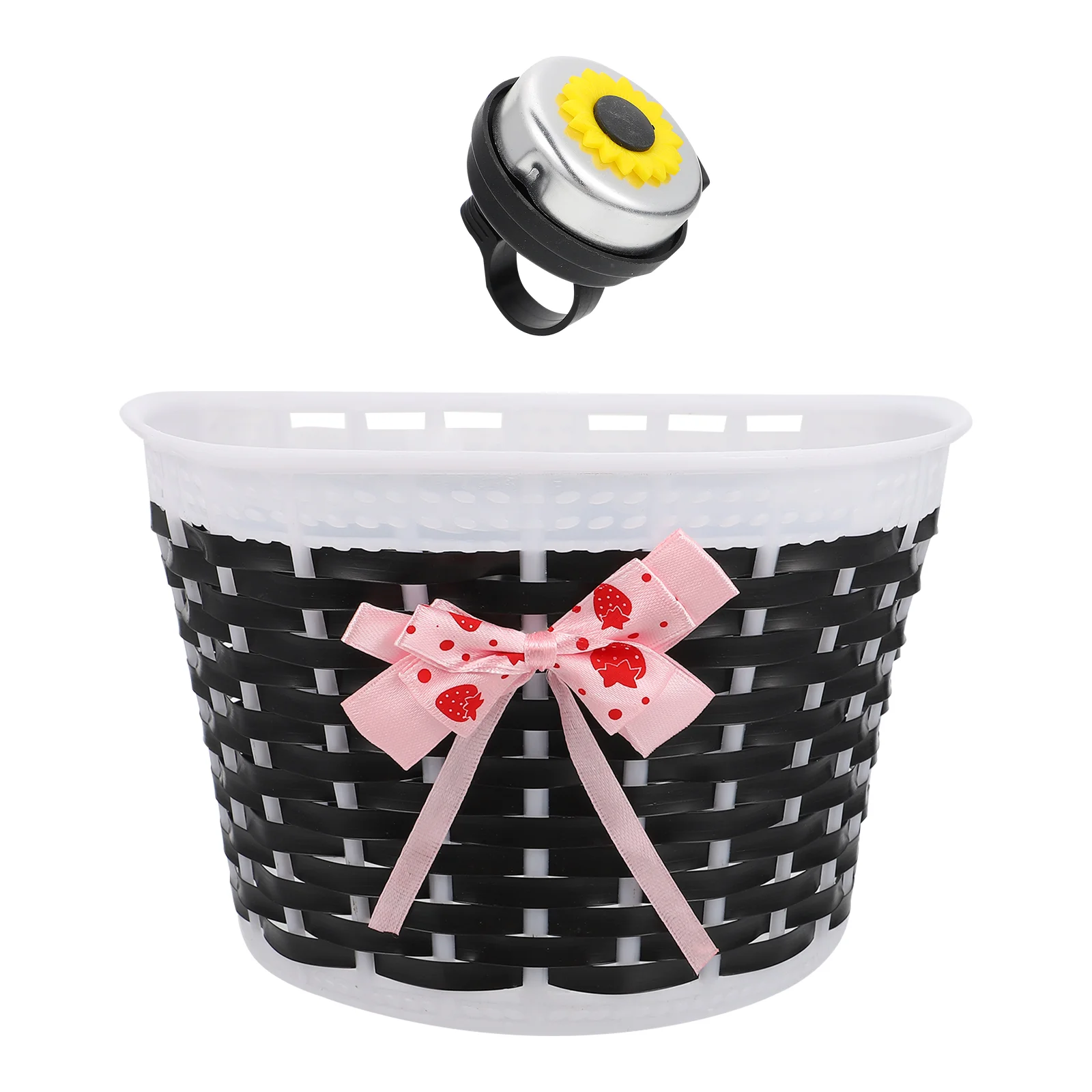 

Kids Bike Basket, Basket Storage Box Knitted Bow Knot for Bike Children Kids