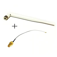 2 4ghz 6dbi high gain wifi antenna omni rp sma male connector white rp sma female to u flipx connector cable 15cm