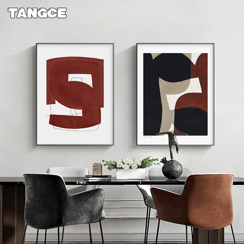 

Korean Style Color Block Posters and Prints Modern Nordic Wall Pictures Canvas Painting for Bedroom Loft Wall Poster Home Decor