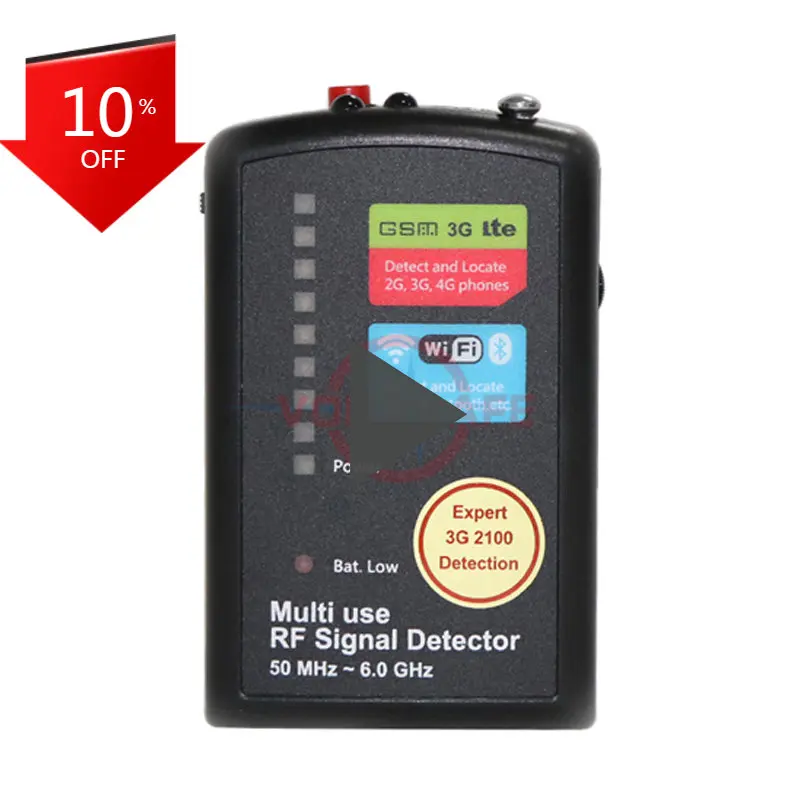 

Vodasafe High Quality 50 MHz ~ 6.0 GHz Detector Find 5.8GHz Wireless Camera Spy Equipment Spy Camera In Home