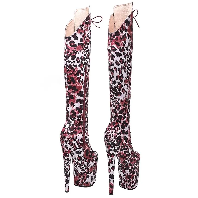 LAIJIANJINXIA/Новинка 20 см/8 дюймов женские вечерние сапоги до колена на платформе с