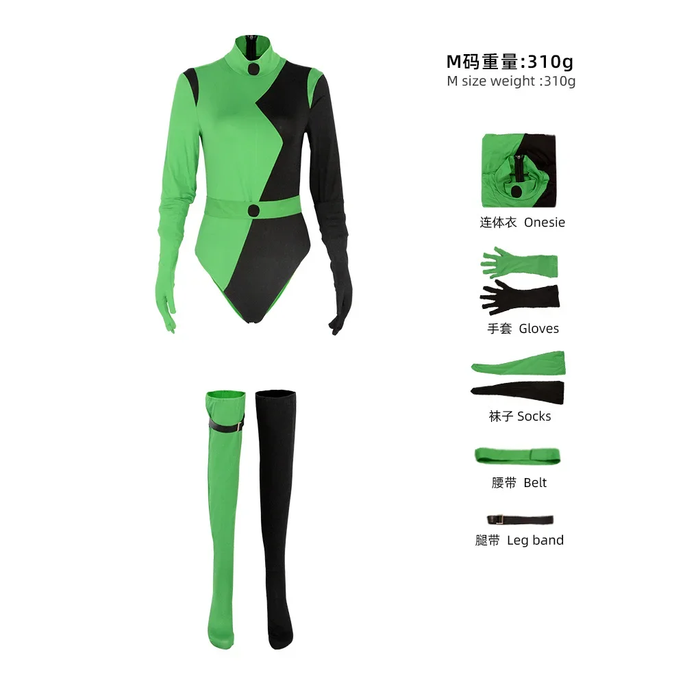 Фото Новый костюм для косплея Shego из аниме 2026 года: сексуальное женское белье, топ и брюки, наряд для Хэллоуина, карнавала, вечеринки, ролевых игр №3