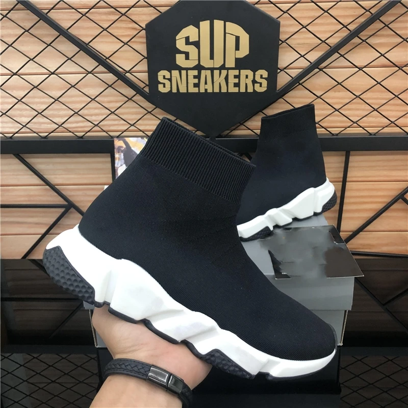 

Free Shipping Top Quality Original luxury brand Designer Socks Shoes Speed Runner Sneakers High Platform Men Women Sports shoes