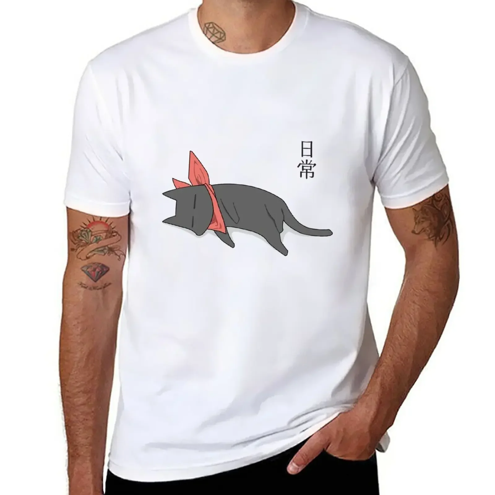 Новая Nichijou-спальная футболка сакомото одежда хиппи аниме свитер Мужская