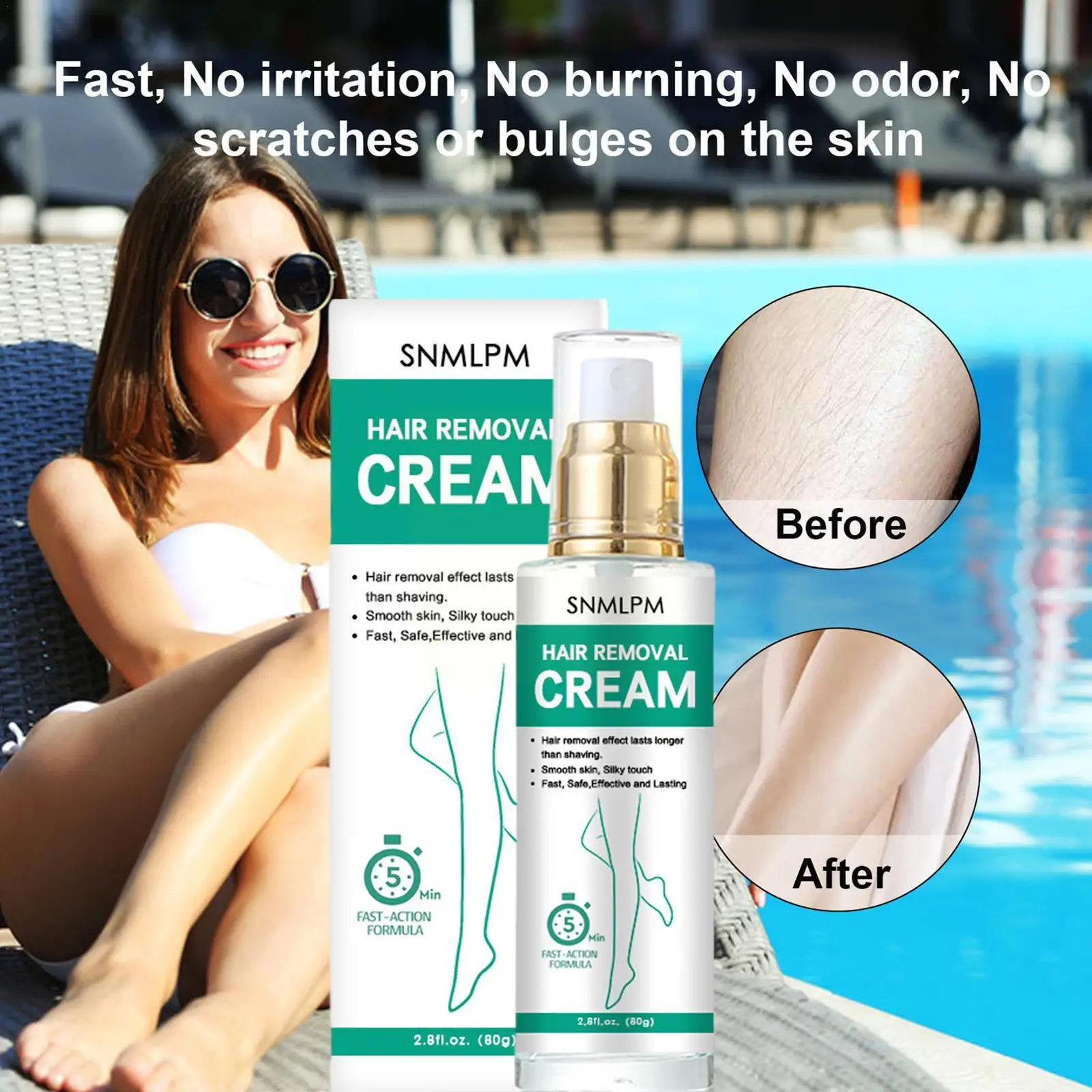 

Painless Hair Removal Cream Gentle Non-Irritating Quickly Hair Spray Epilation Leg Growth Depilatory Inhibitor Paste Undera S9G1