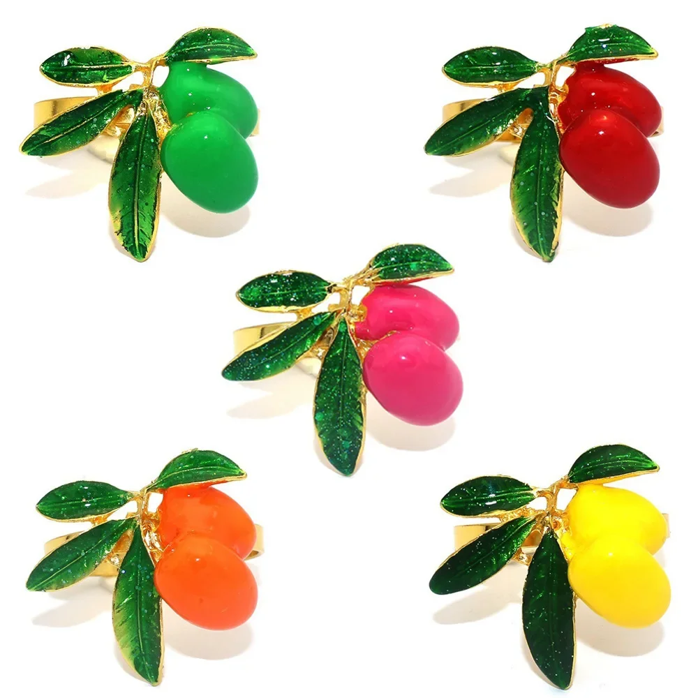 10 шт. креативные кольца для настольных салфеток с фруктами и лимоном