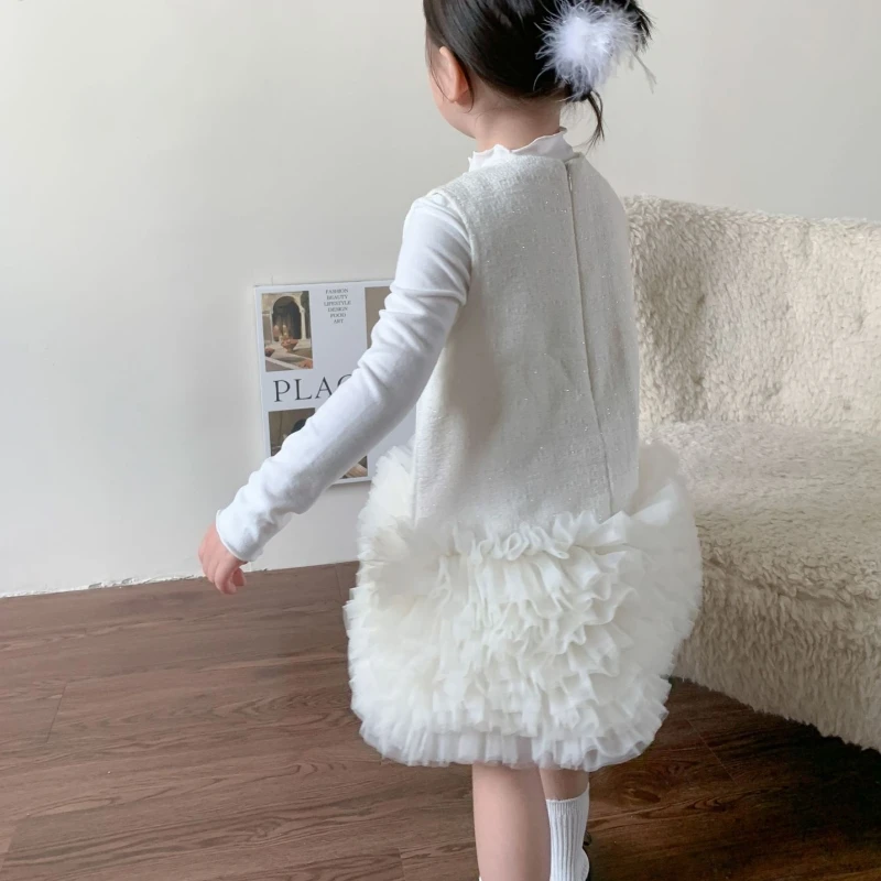 Лидер продаж модное многослойное платье принцессы для маленьких девочек без